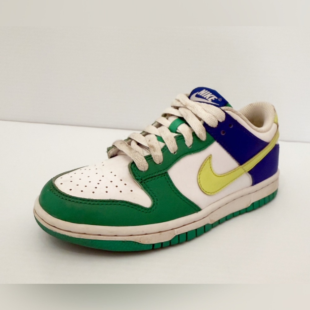 Nike Dunk Low Sneakers - Stadium Green Game Royal - 3.5Y